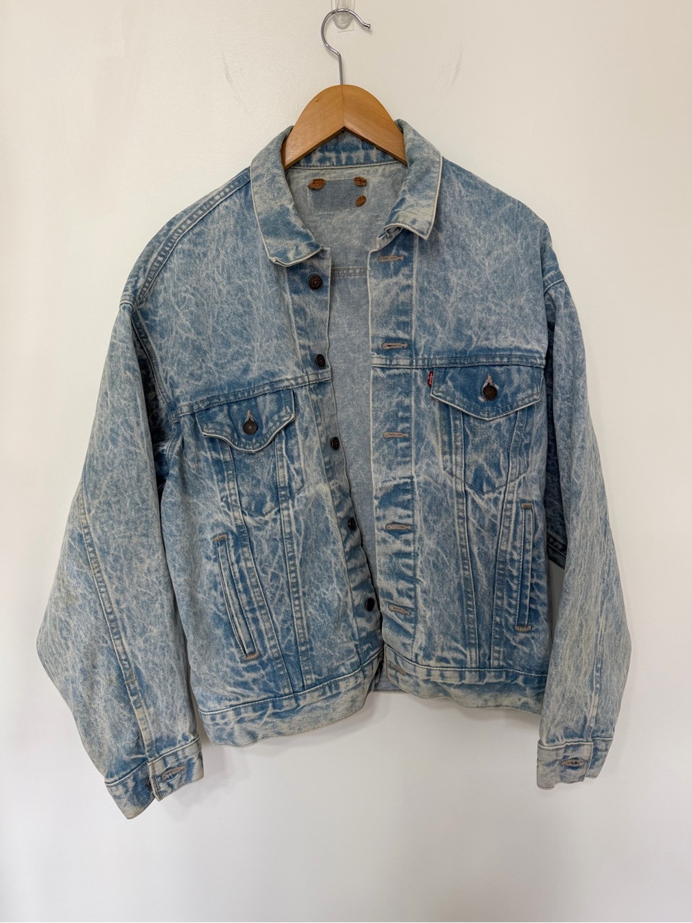 Levi’s Vintage Acid Wash Denim Trucker Jacket Oversized 80s 90s Grunge
